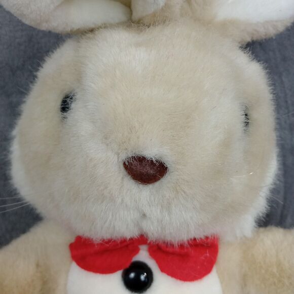 Bunny Rabbit Stuffed Animal 22 Doll Westcliff Red Bow Tie Black Buttons - Picture 2 of 6